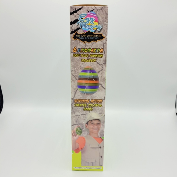 Egg Mazing DinoMazing Egg Decorator w/ Non Toxic Markers Dinosaur Craft Toy - Picture 12 of 16